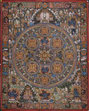 Buddha Mandala Thangka |  Tibetan Decoration Painting | Best Quality Tibetan Mandala Painting | Rare Genuine Hand Painted  Tibetan thangka